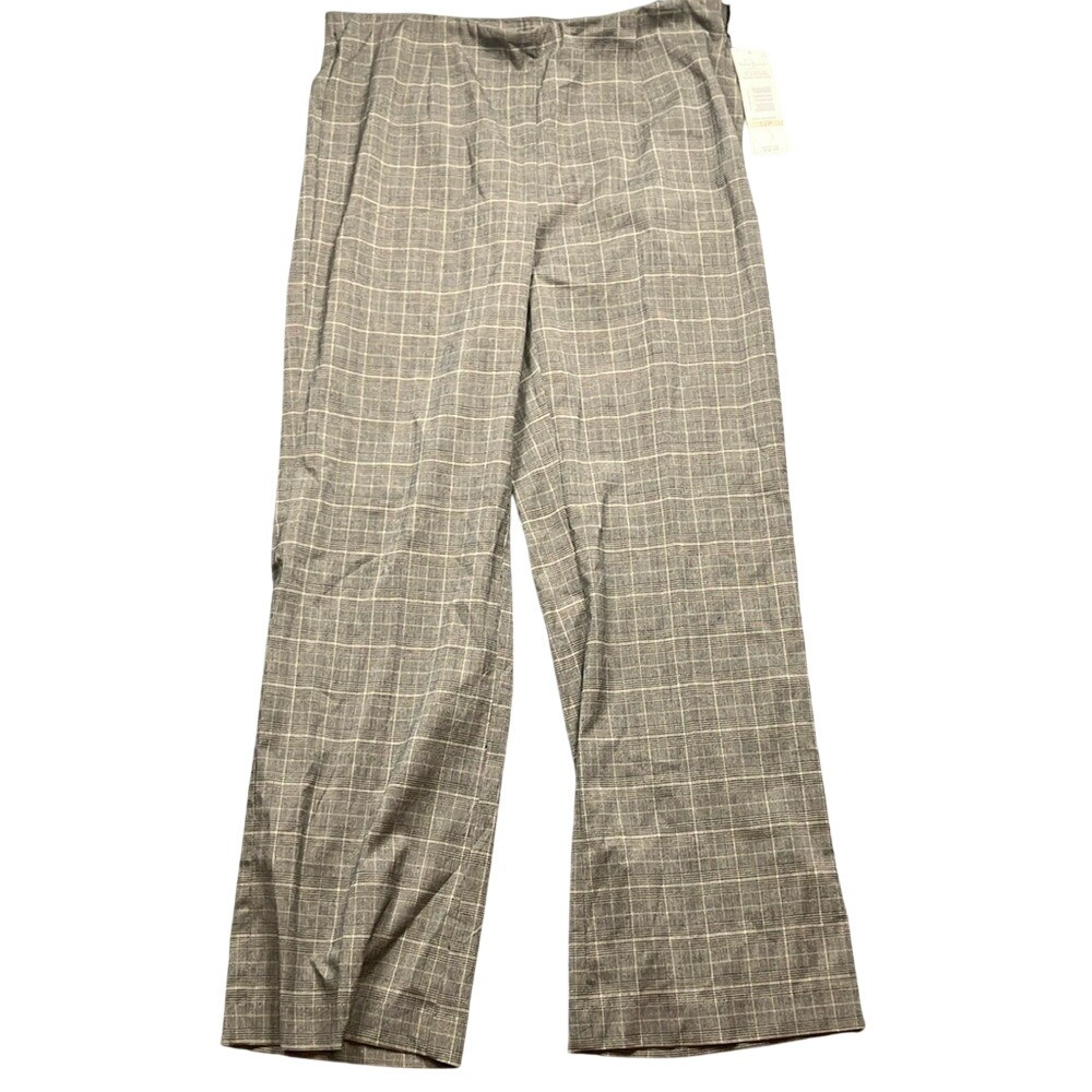 Rena Rowan Women's  Beige Checkered Dress Pants Size 12 Petite